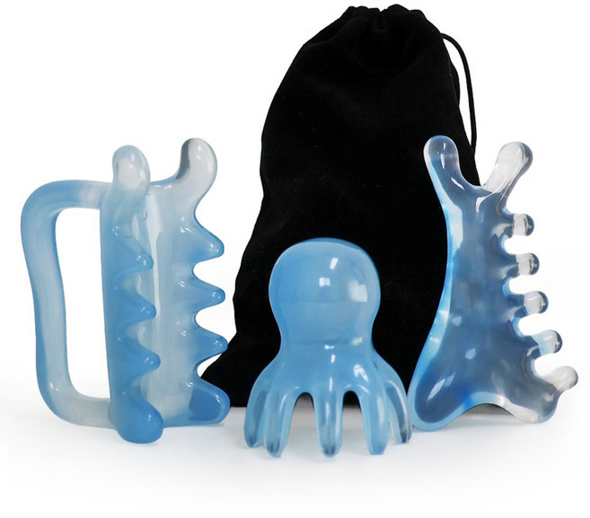 이고다 오닉스 올인원키트 괄사 마사지기 3종 세트, 블루, 1세트