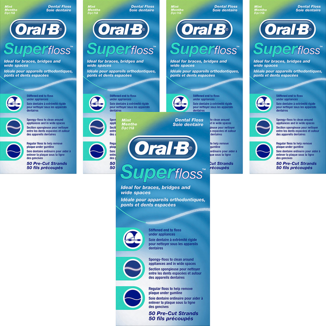 Oral-B 歐樂B 3合1超級牙線, 50條, 5盒