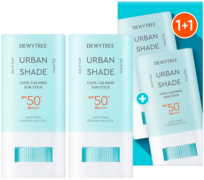 듀이트리 어반쉐이드 쿨 카밍 선스틱 SPF50+ PA++++, 20g, 2개