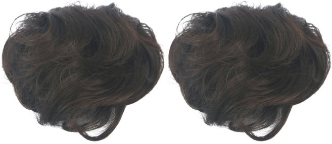 끌레오라미 중년 여성 정수리 부분가발 D631, 자연흑갈색, 2개