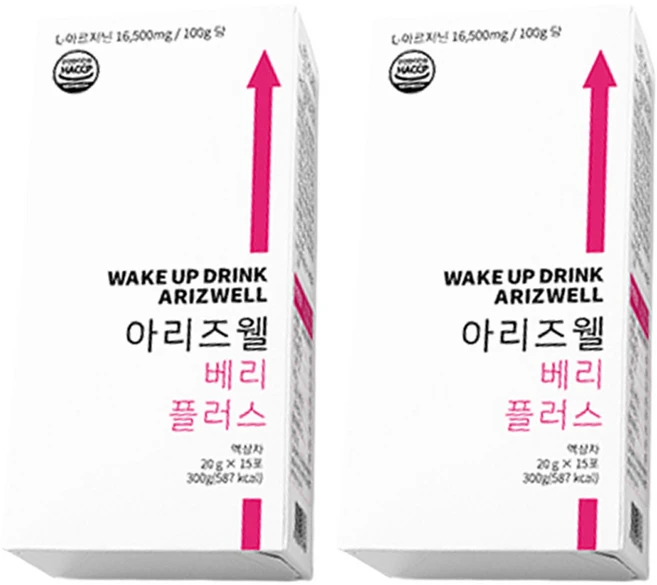 아리즈웰 베리 플러스 영양제 15p, 300g, 2개 - 쿠팡
