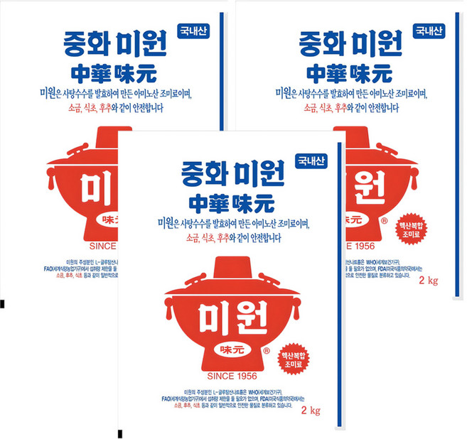 미원 중화요리전용, 2kg, 3개