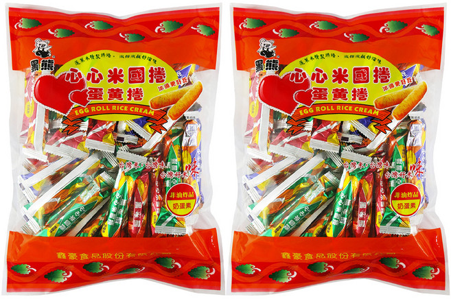 黑熊 米國捲 蛋黃捲, 400g, 2袋