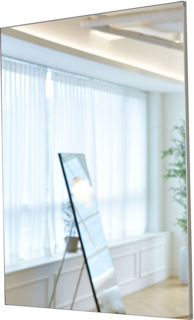 바스퍼 욕실 누드사각거울 600 x 800 mm, 실버