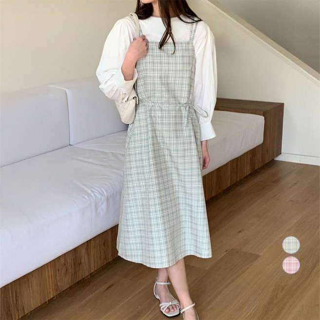 아피나르 여성용 여름 끈나시 뷔스티에 원피스