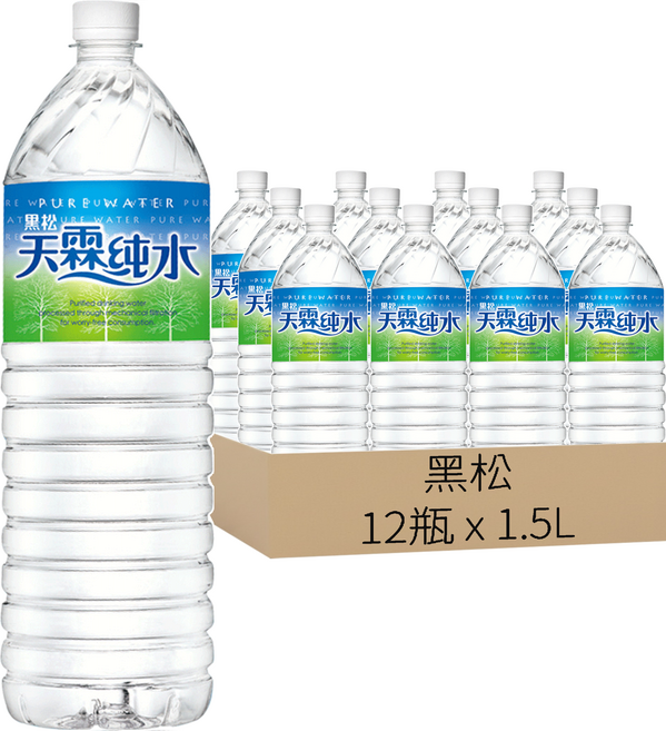 黑松 天霖純水, 1.5L, 12瓶