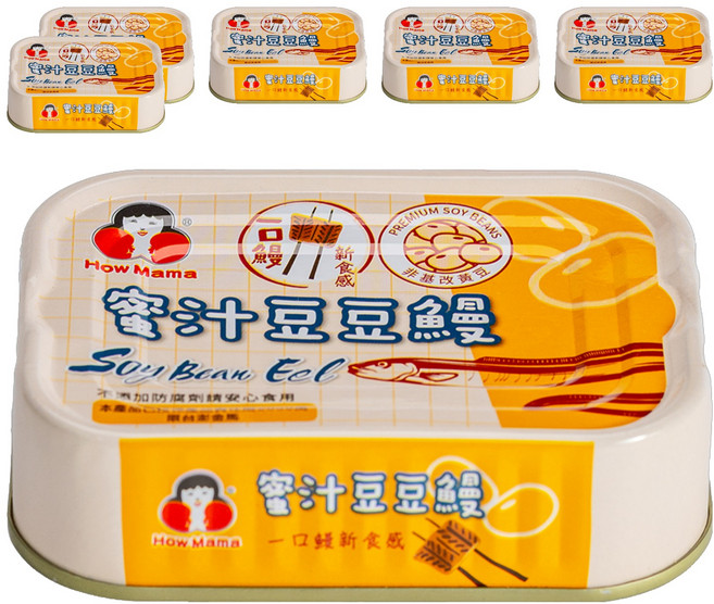 東和食品 How Mama 豆豆鰻罐頭, 100g, 6罐
