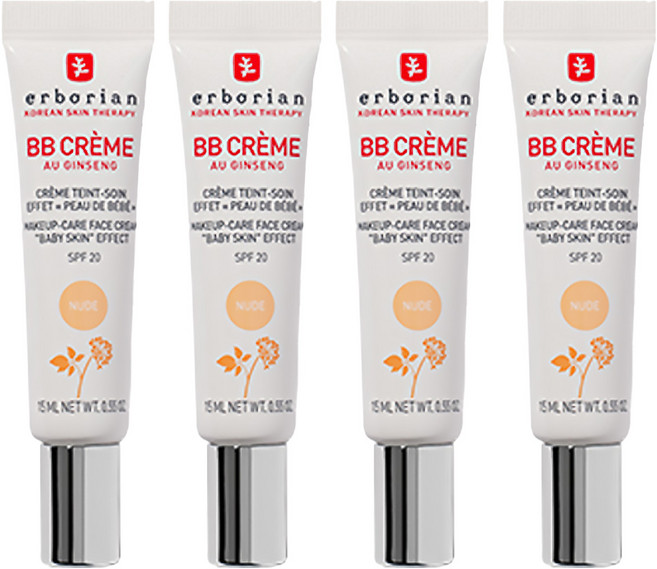 에르보리앙 BB 크림 SPF20, 누드, 15ml, 4개