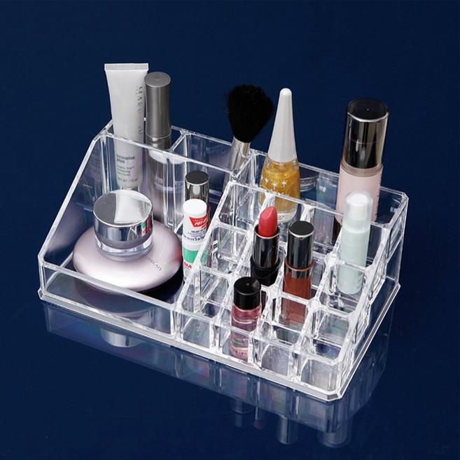 더자카 다용도 아크릴 립 정리함, 1개, 화이트