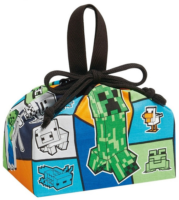 Skater 束口式便當袋收納袋, 1個, Minecraft