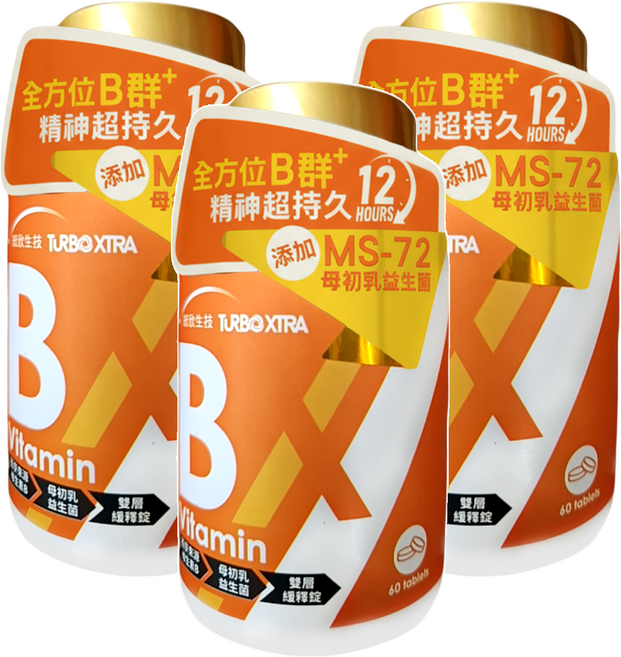 統欣生物科技 全效守護系列 維生素B群, 60顆, 300mg, 3罐