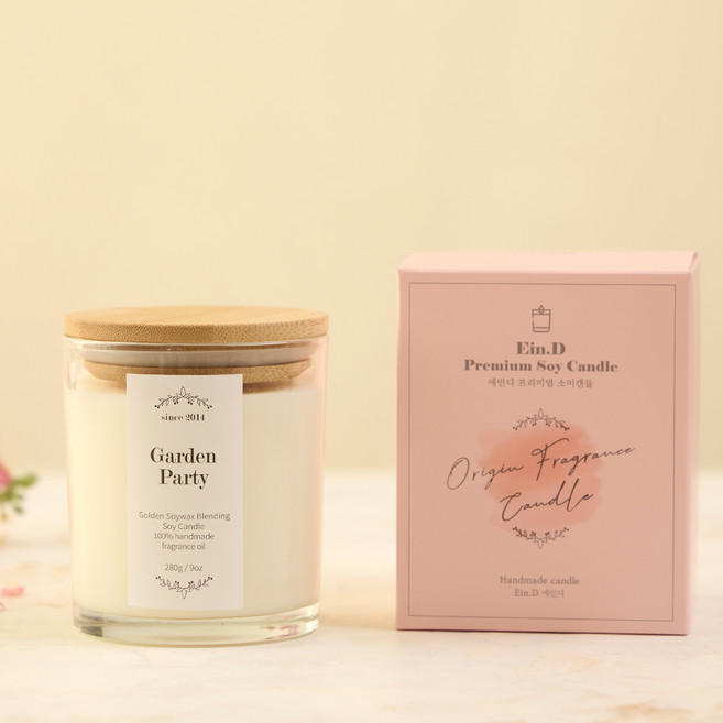 에인디 핸드메이드 소이 심지없는 캔들 워머전용, 가든파티, 280g, 1개