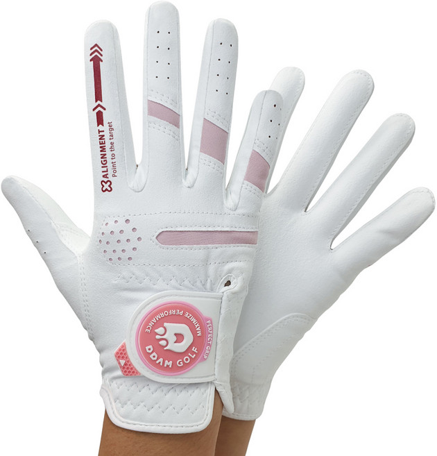 땀골프 여성용 논슬립 골프장갑 양손용, 혼합색상, 1개