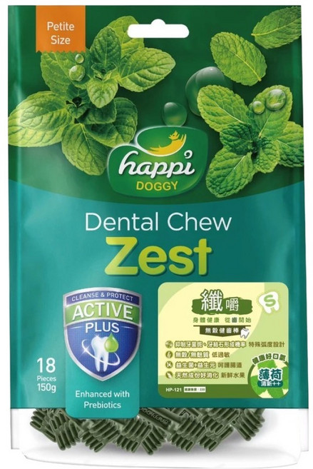happi SKIPPI 犬用 無穀健齒棒, 150g, 1包, 薄荷