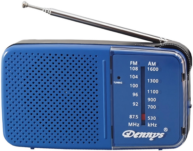 Dennys 丹尼斯 AM/FM 雙頻收音機, 藍色, RF-P55D