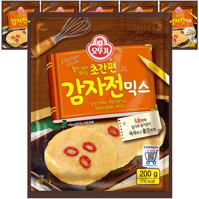 오뚜기 초간편 감자전믹스, 200g, 6개