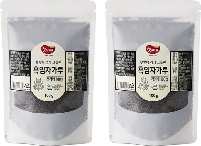 햇님마을 햇빛에 검게 그을린 흑임자 가루, 100g, 2개