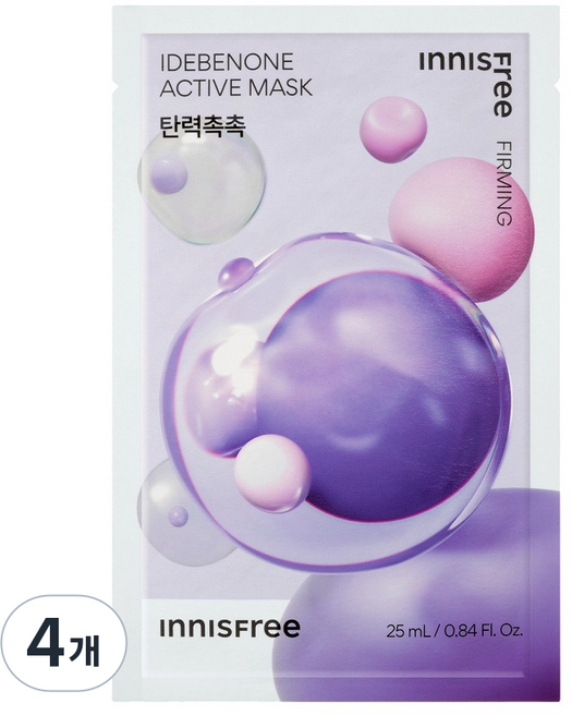 INNISFREE 積雪草彈潤保濕活力面膜 25ml, 1入, 4個