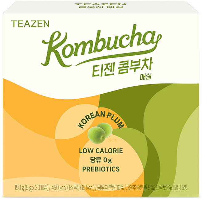 TEAZEN 茶禪 康普茶 梅子口味, 1盒, 5g, 30條