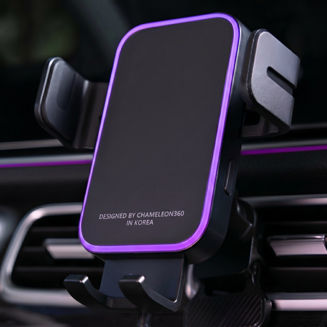 카멜레온360 무선충전 거치대, 블랙, CM360-JOY-Z