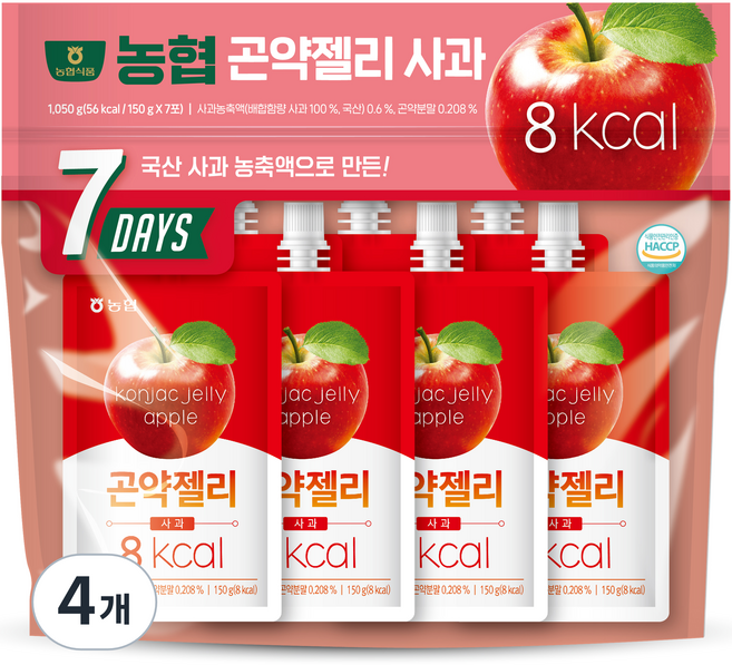 농협식품 곤약젤리 사과, 150g, 28개