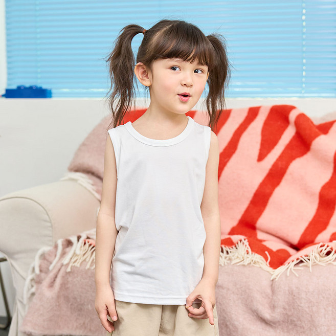 유라비 아동용 냉감 통기성 민소매 티셔츠