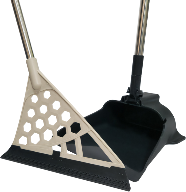 라프 말랑비 쓰레받기 세트, 1세트, 베이지 + 블랙