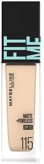 MAYBELLINE 媚比琳 台灣公司貨 FIT ME 反孔特霧粉底液 30ml, 1支, 115