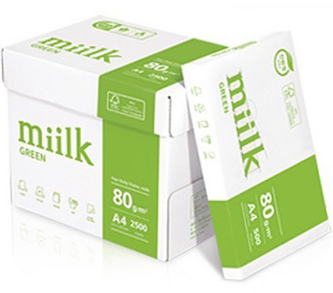 miilk 그린 복사용지 80g, A4, 2500매