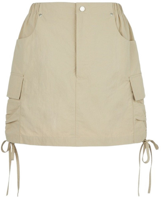 게스 허리 스트링 나일론 미니 스커트 OP2W5590