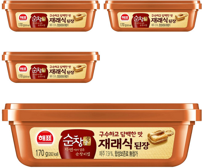 순창궁 재래식 된장, 170g, 4개