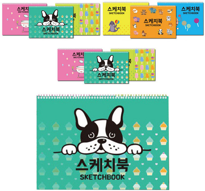 팬시토피아 캐릭터 스케치북 랜덤발송, 20매, 10개