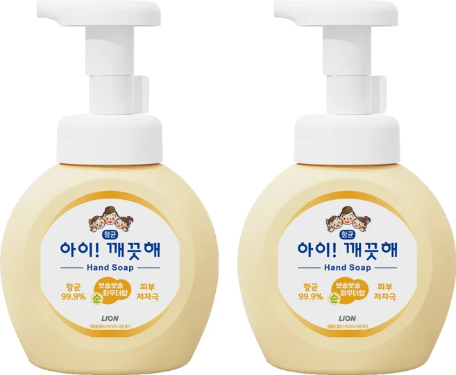 아이깨끗해 핸드워시 순 보송보송 파우더향, 250ml, 2개 - 쿠팡
