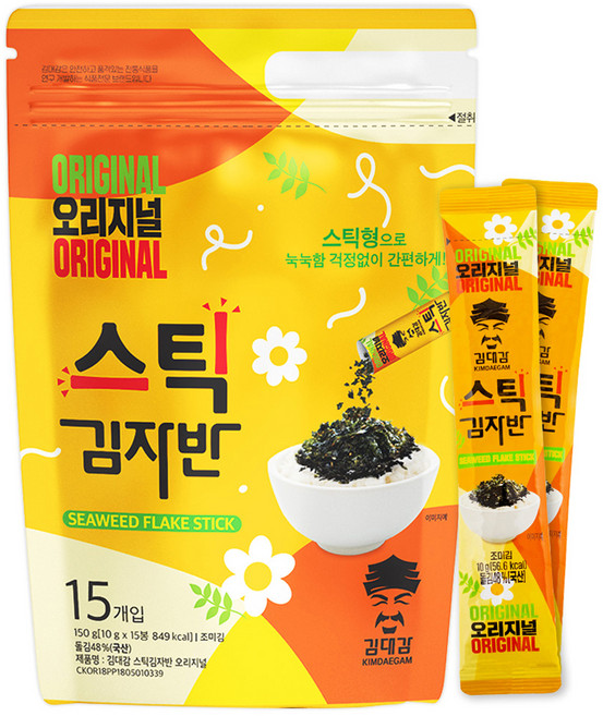 김대감 스틱 김자반 오리지널 15p, 150g, 1개