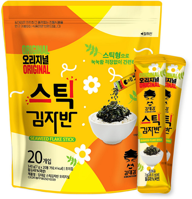 김대감 스틱김자반 오리지널 20p, 140g, 1개