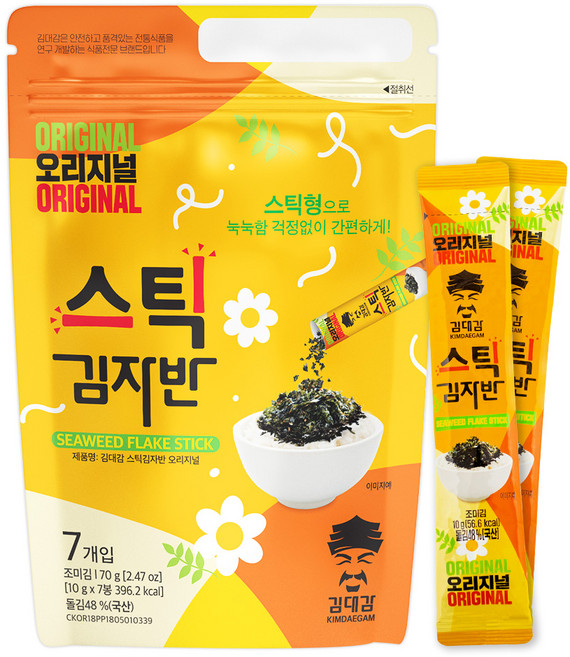 김대감 스틱 김자반 오리지널 7p, 70g, 1개