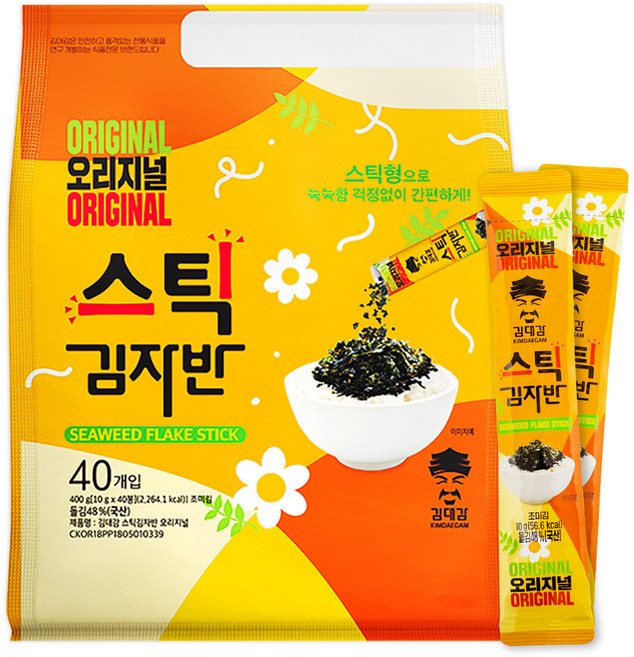김대감 오리지널 스틱 김자반 40p, 400g, 1개