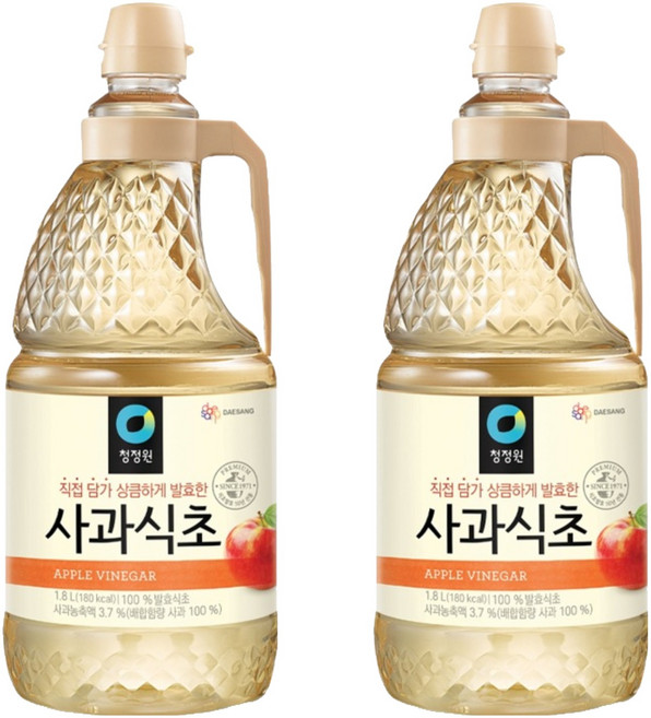 청정원 사과식초, 1.8L, 2개