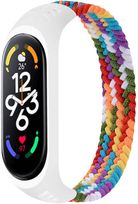 스페이스쉴드 브레이드 솔로 루프 스마트워치 스트랩 S, 레인보우