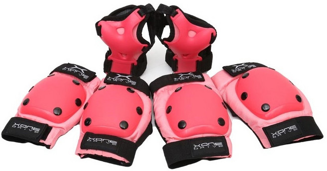 엑스원드라이브 3종 보호대 세트, 핑크, 1세트