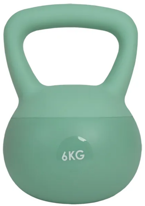 FOSO 壺鈴 小啞鈴, 綠色, 6kg, 1個