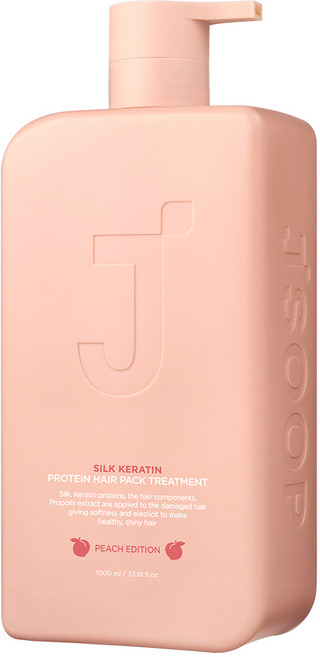 제이숲 실크 케라틴 단백질 헤어팩 트리트먼트 피치 에디션, 1L, 1개