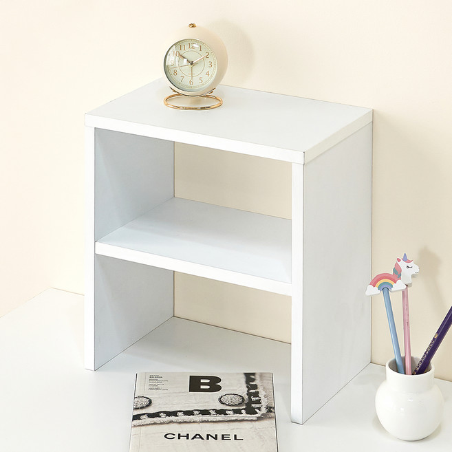 양지가구 양발이 선반, 백색, 2단