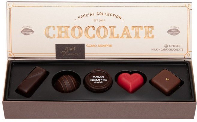 꼬모쎔쁘레 스페셜 컬렉션 수제 초콜릿 5종 세트, 45g, 1개