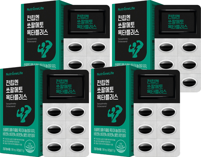 뉴트리원 전립엔 쏘팔메토 옥타플러스 17.4g, 30정, 4개