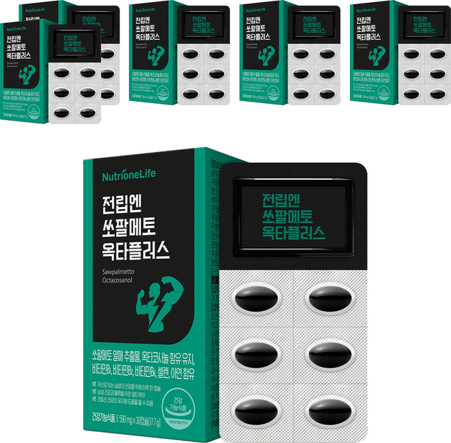 뉴트리원 전립엔 쏘팔메토 옥타플러스 17.4g, 30정, 6개