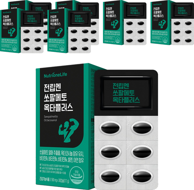 뉴트리원 전립엔 쏘팔메토 옥타플러스 17.4g, 30정, 7개