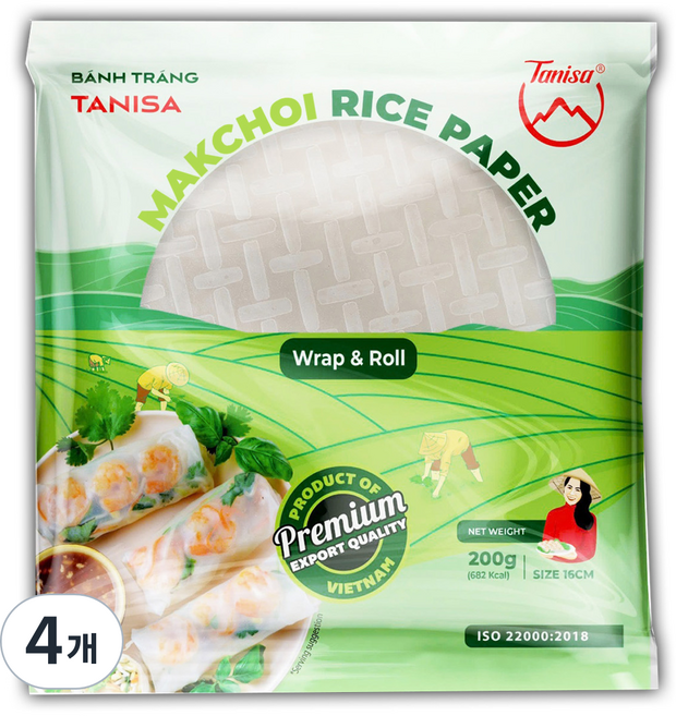 타니사 막초이 라이스 페이퍼, 200g, 4개