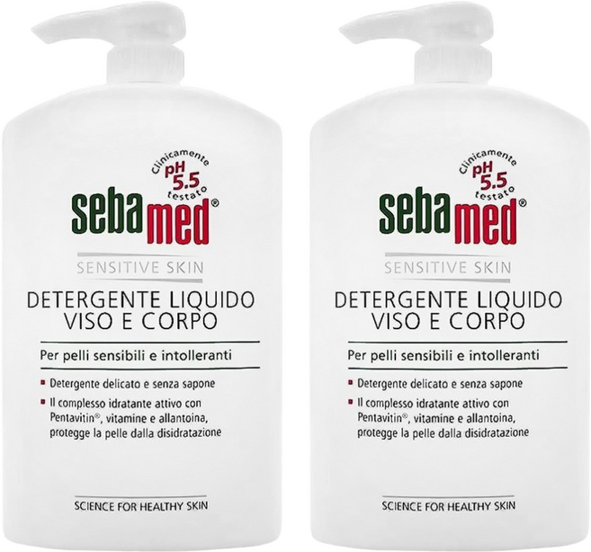 sebamed 施巴 pH5.5 潔膚露 附壓頭 (平行輸入), 1L, 2瓶
