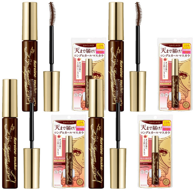 히로인메이크 롱 업 마스카라 슈퍼 워터프루프, 02 브라운, 4개